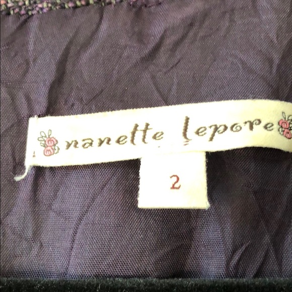 Nanette Lepore Day Dream Tweed Dress In Plum - Picture 5 of 8